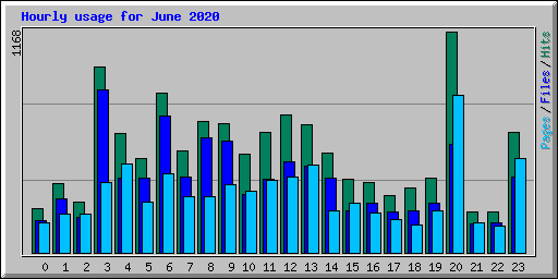 Hourly usage for June 2020